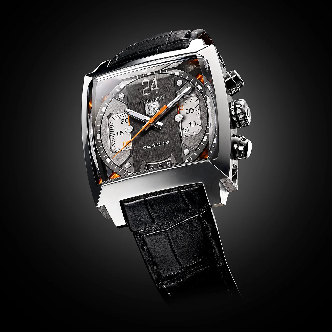TAG Heuer Monaco Calibre 36 Calibre 36 chronograph dial view commercial photography Hong Kong